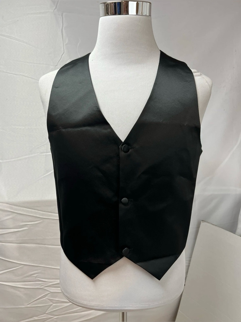 Men’s Black Satin Tuxedo Vest 42R